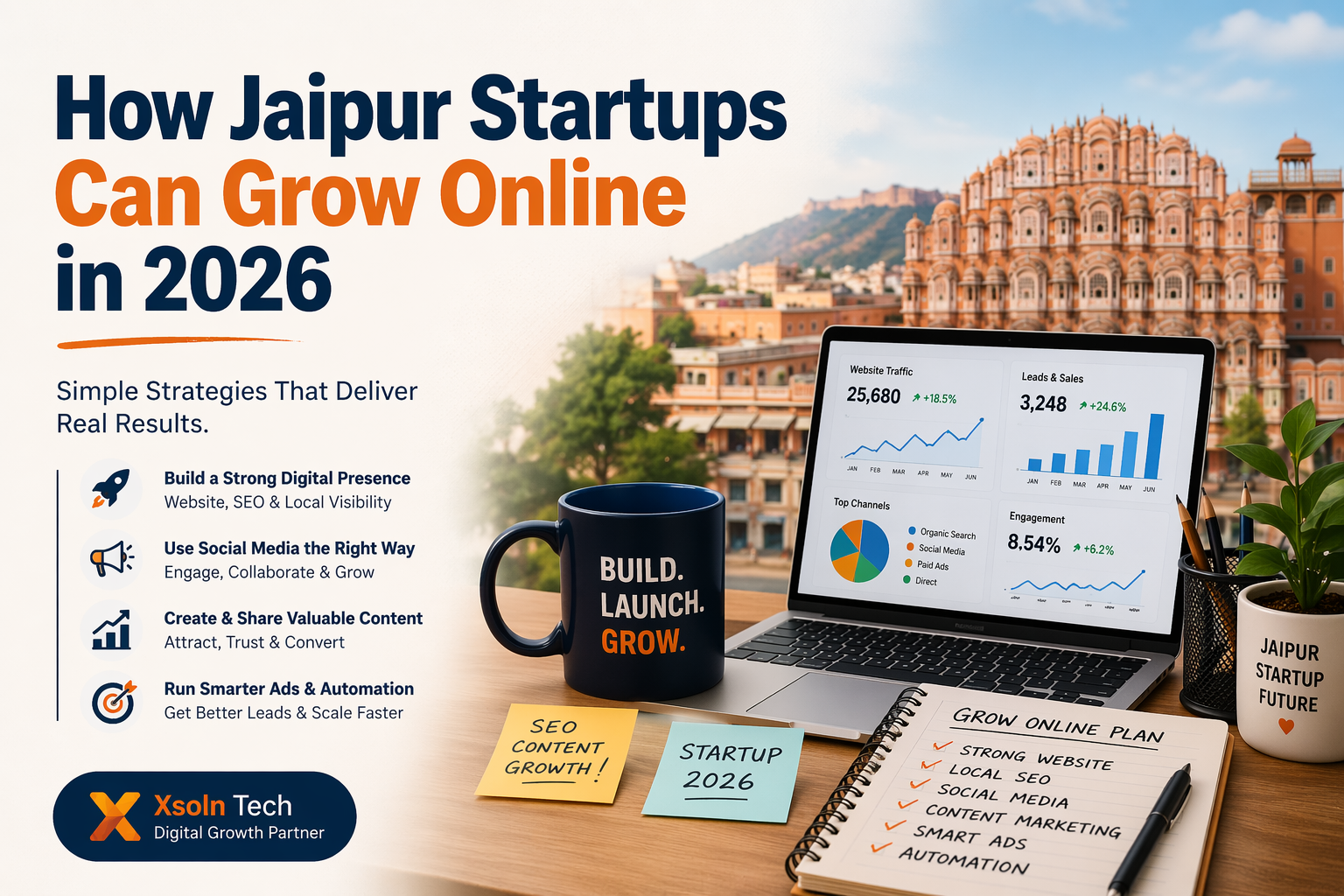 How Jaipur Startups Can Grow Online in 2026 | Xsoln Technologies