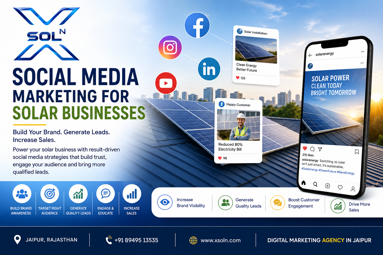 Social Media Marketing for Solar Businesses – Complete Growth Guide by XSOLN