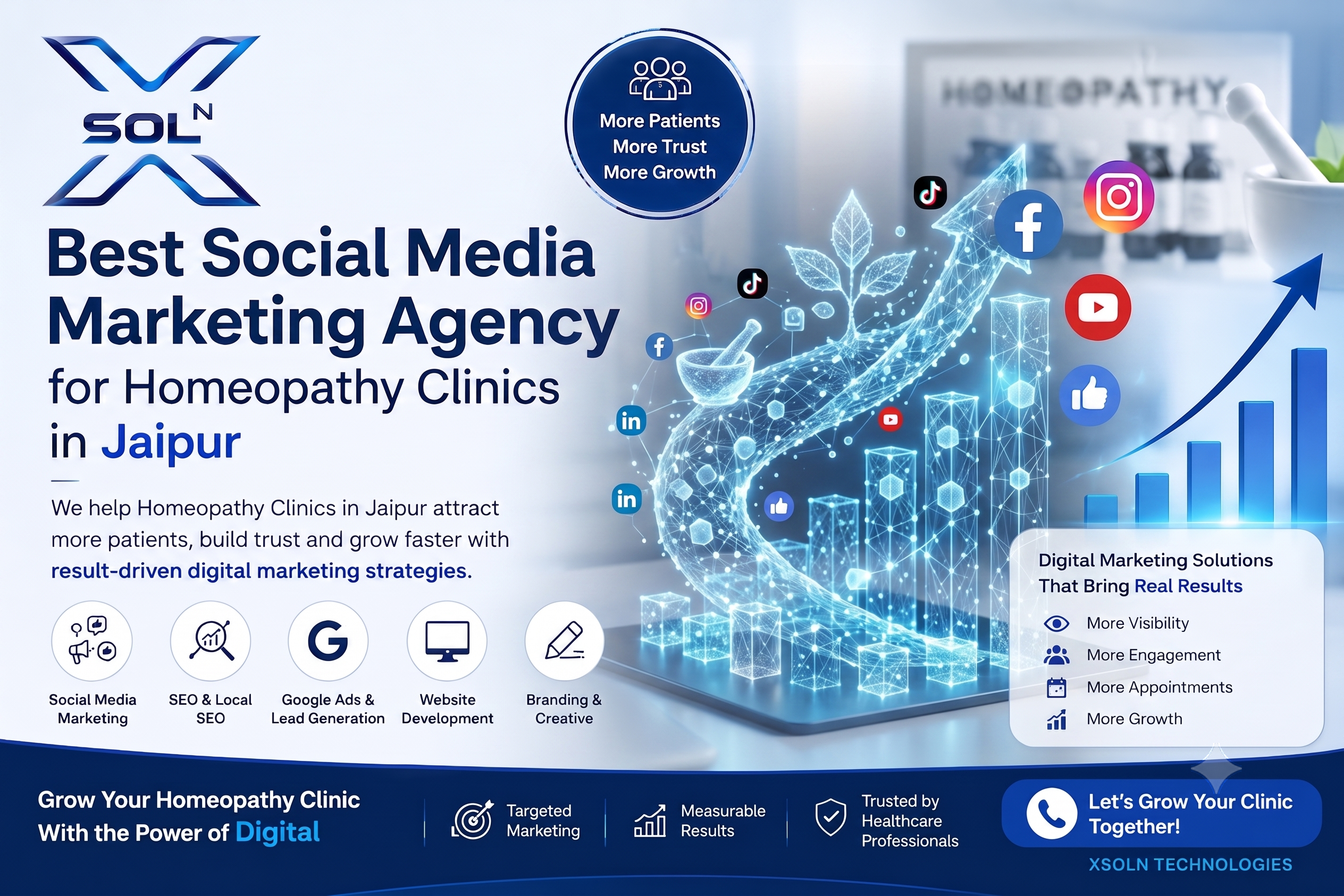 Best Social Media Marketing Agency for Homeopathy Clinics in Jaipur | XSOLN Technologies