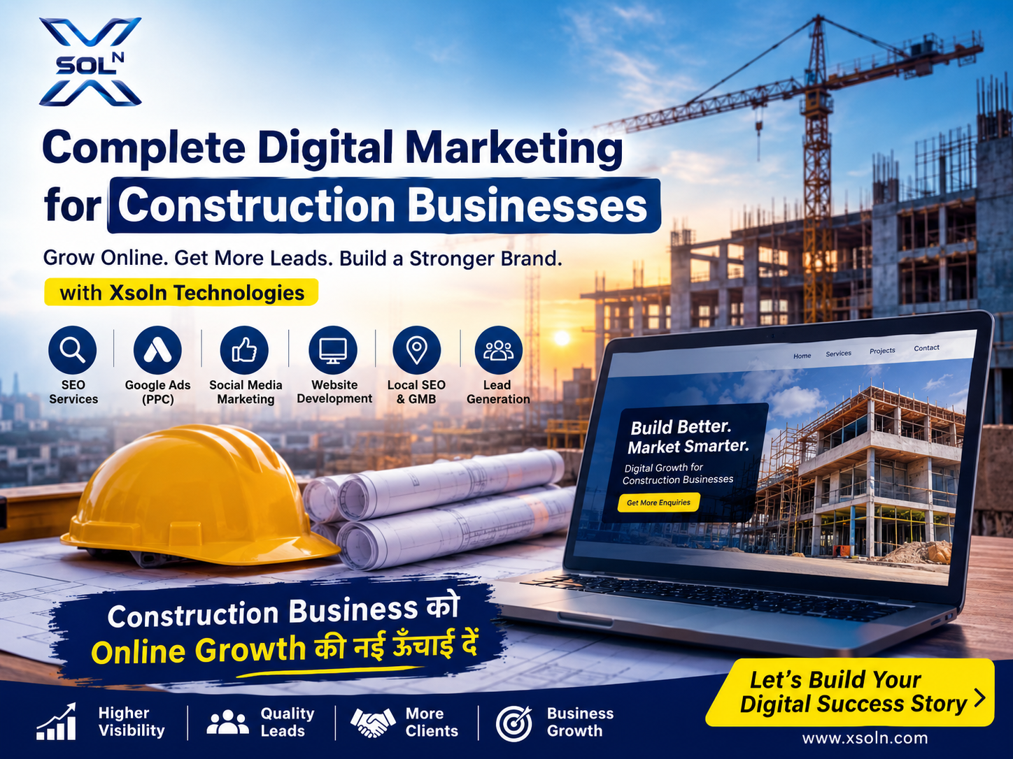 Complete Digital Marketing for Construction Businesses | Xsoln Technologies