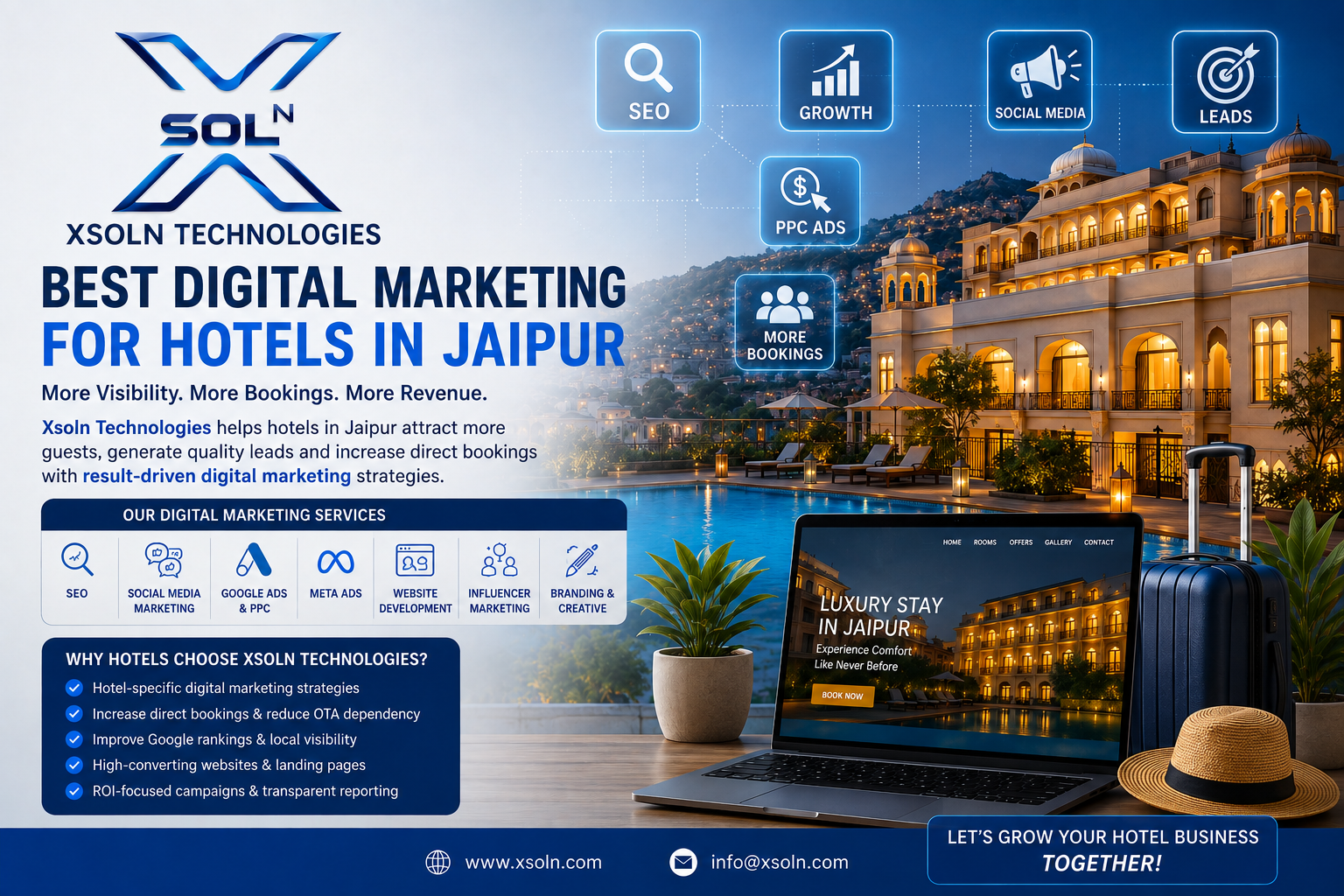 Best Digital Marketing for Hotels in Jaipur | Xsoln Technologies