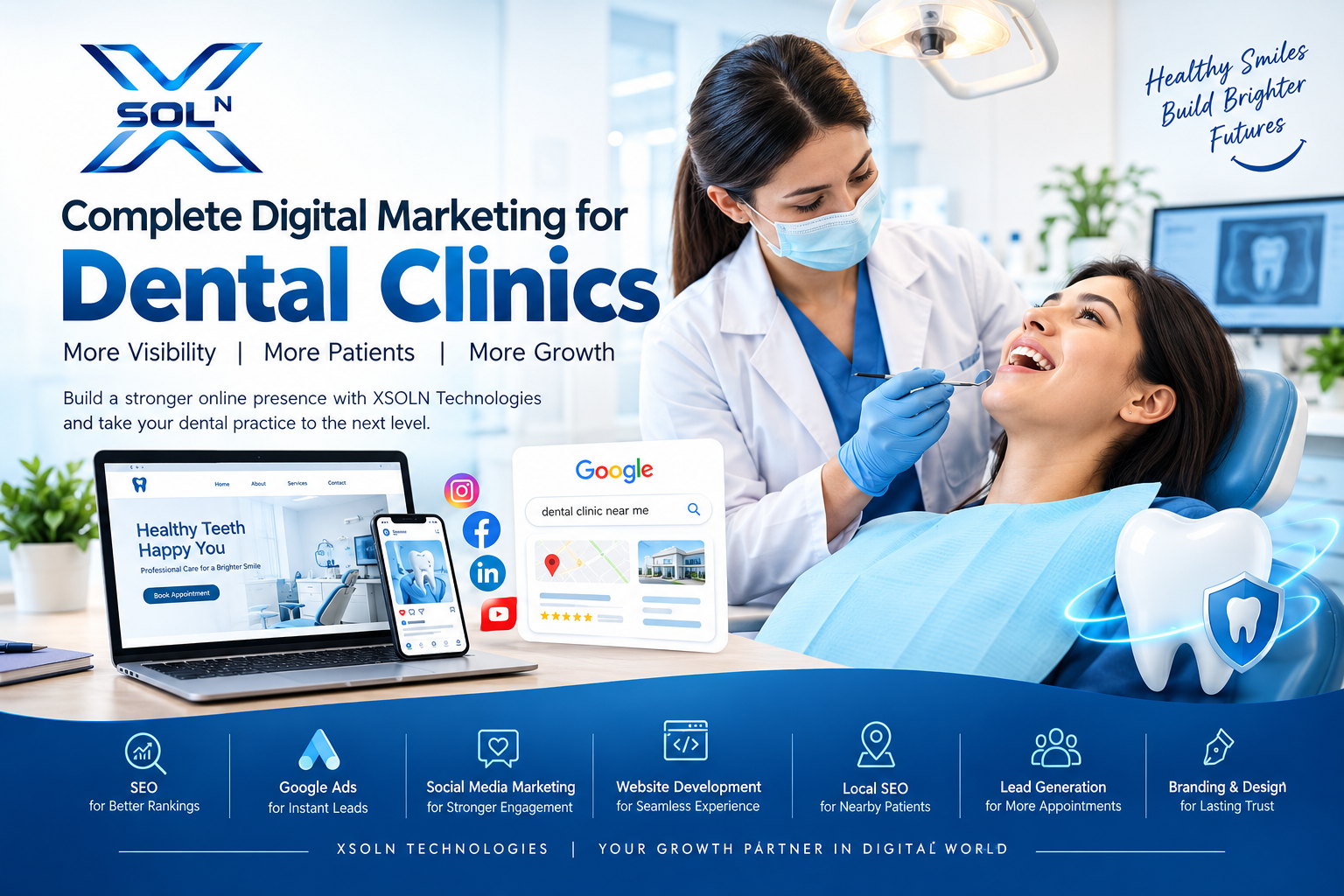Complete Digital Marketing for Dental Clinics | XSOLN Technologies