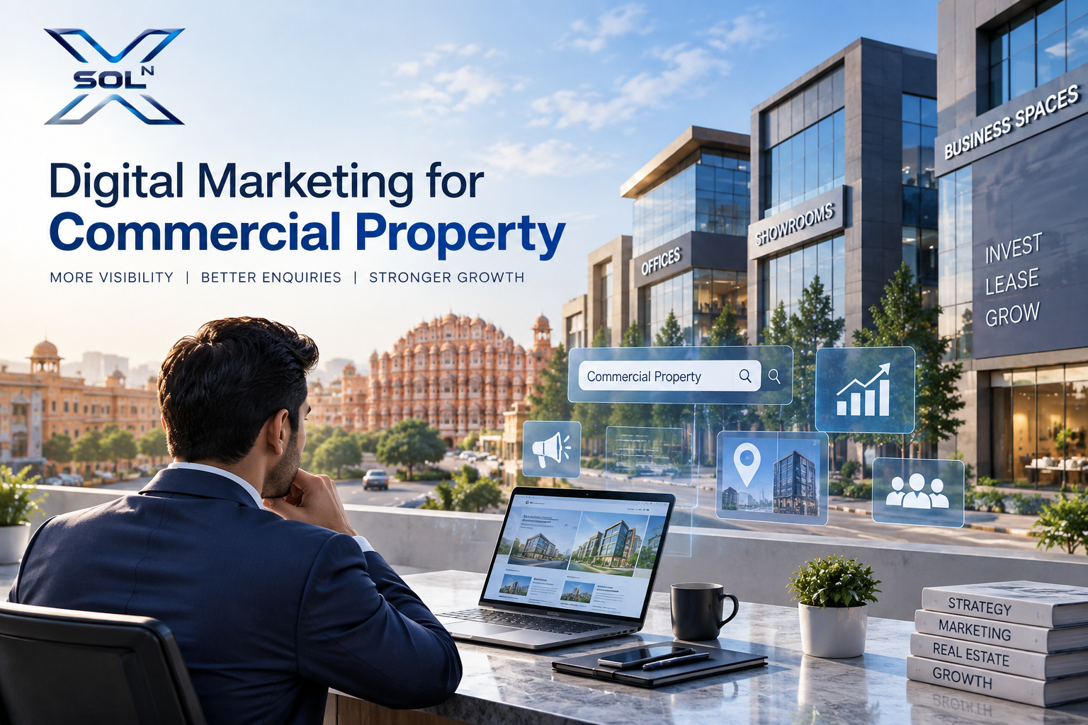 Complete Digital Marketing for Commercial Property Dealers in Jaipur | Xsoln Technologies